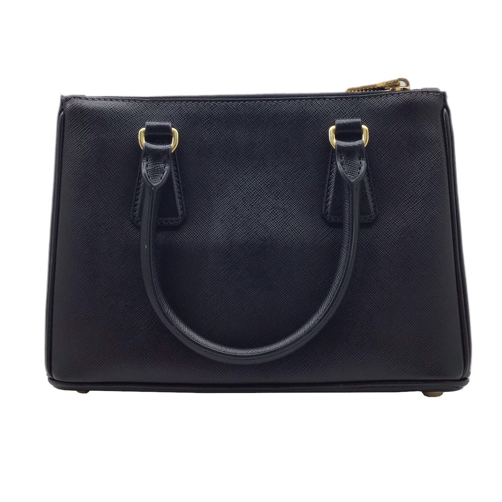 PRADA Galleria Saffiano Bag Handbag Shoulder Black Purse